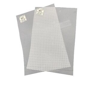 Darice 7 Mesh White Perforated Plastic 12" x 18" lot of 2 Sheets + free leftover